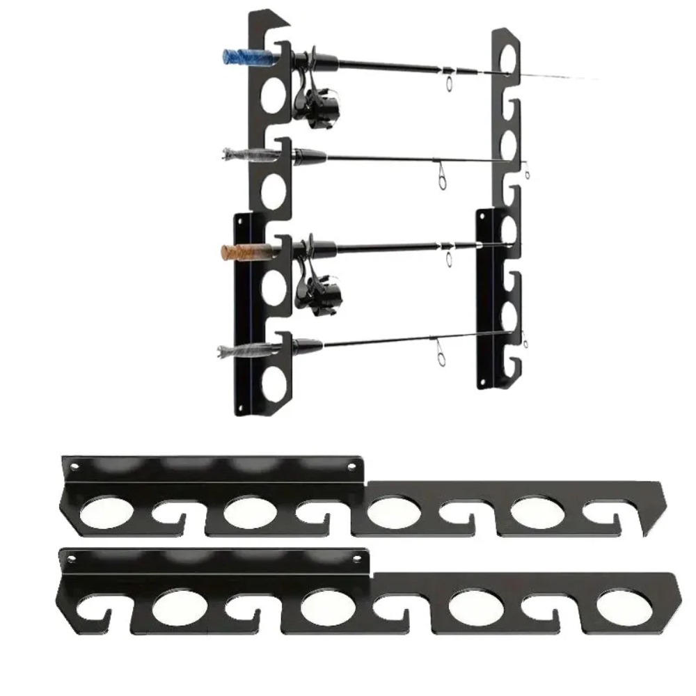 Fishing Rod Rack - Rak Penyimpanan Dinding untuk Joran Pancing,