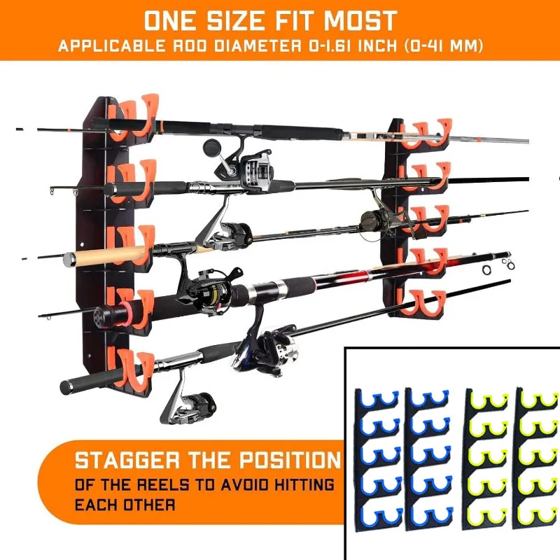 Fishing Rod Rack - Rak Pemegang Joran Pancing untuk Dinding