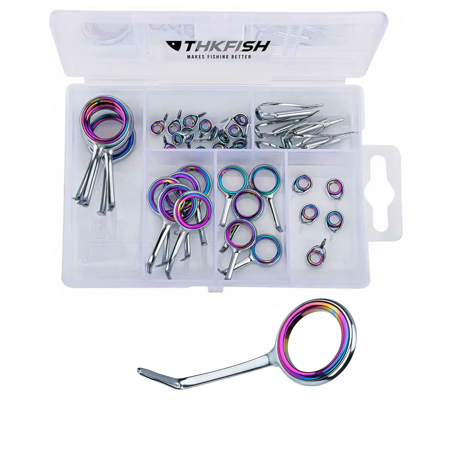 Fishing Rod Building Kit - Set joran pancing warna-warni 40 buah,
