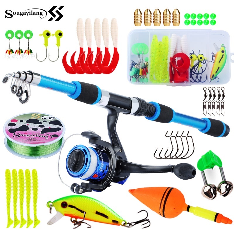 Fishing Rod Spinning - Sougayilang Set tongkat pancing anak-anak, kit
