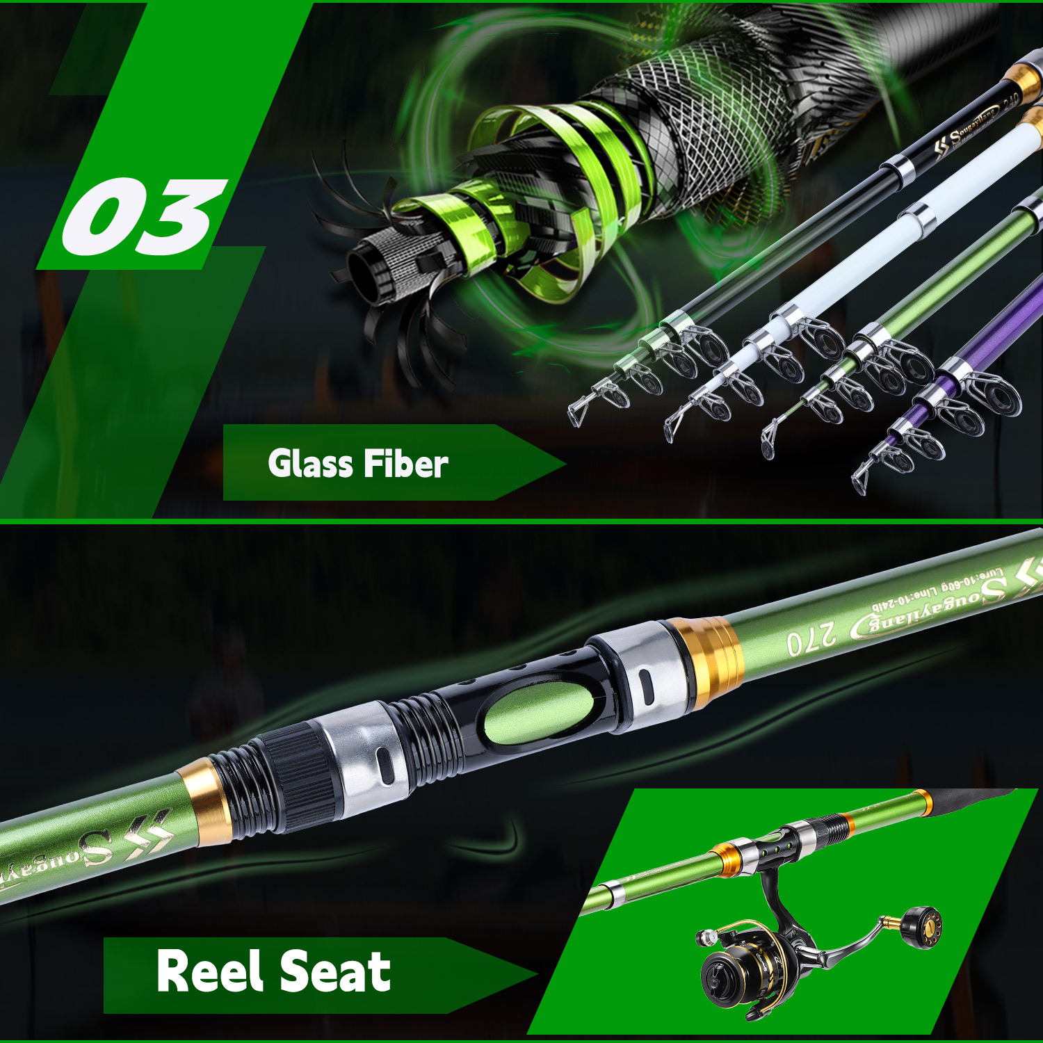 Sougayialng joran pancing puta - Fishing Rod Spinning ulasan dan harga