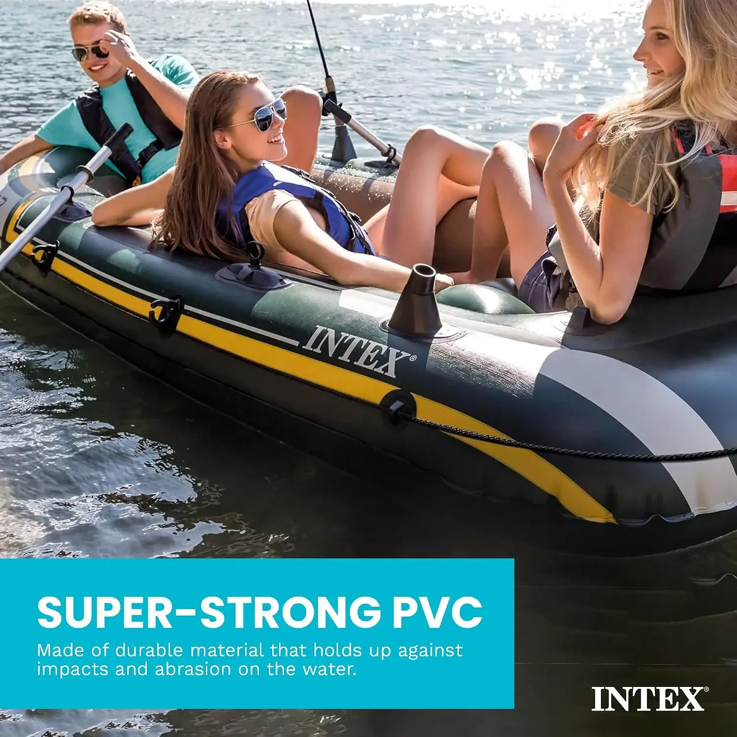 Set Perahu Tiup INTEX 66332EP  - Fishing Rod Boat ulasan dan harga